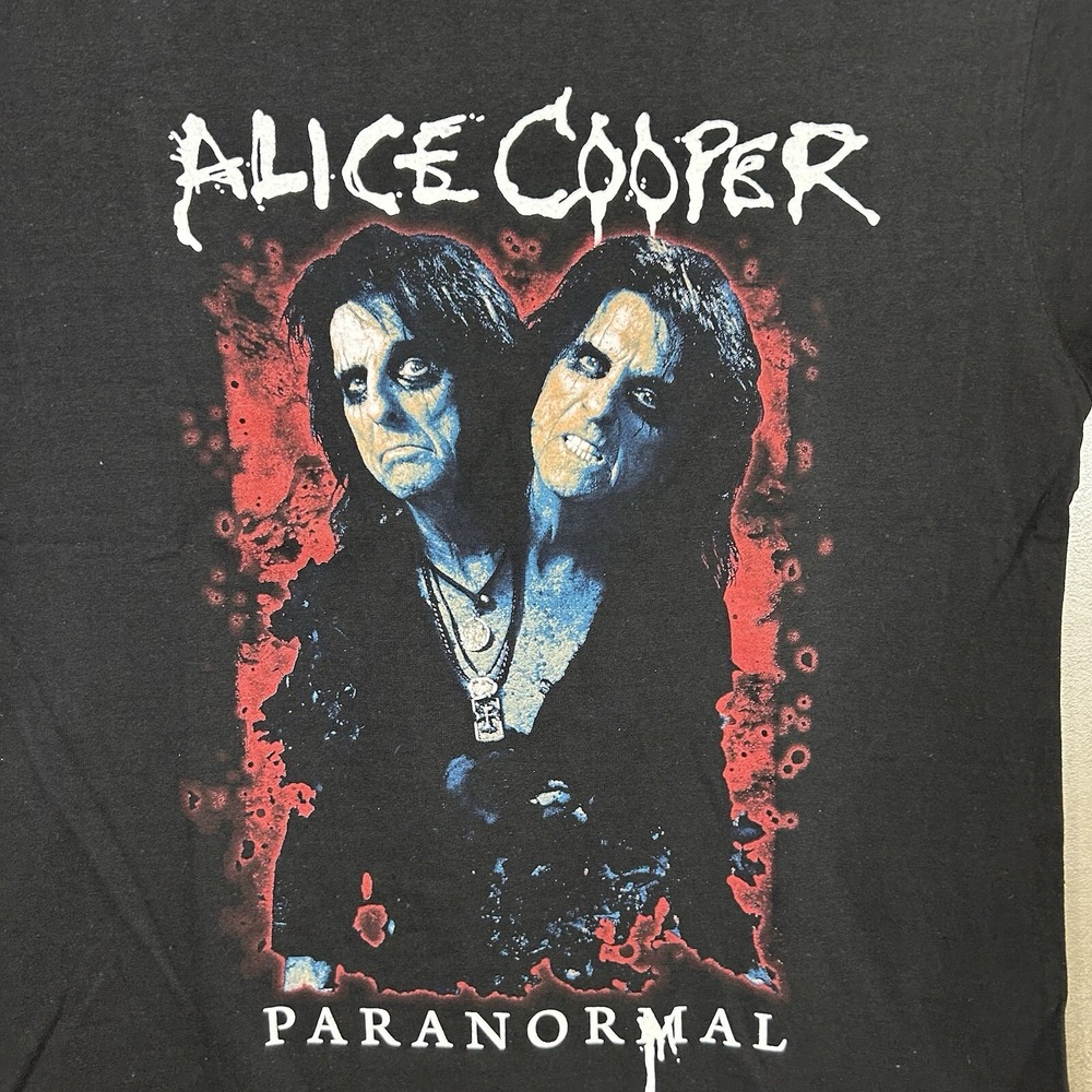Alice‎ Cooper Shirt Trash Metal Band T-Shirt Paranormal Short Sleeve Size M New